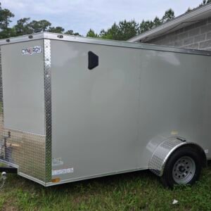 5×10 Enclosed Cargo Trailer – Dove Gray | Ramp Door | 5'5" Interior | D-Rings - Image 2