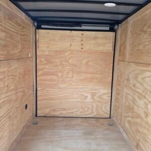 6×10 Cargo Trailer for Sale – Pearl White | 6'9" Interior | 3500 lb Axles | Rear Ramp w/ Flap | D-Rings | Side Door - Image 4