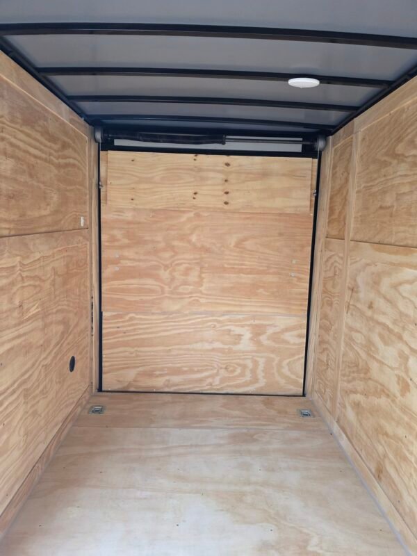 6×10 Cargo Trailer for Sale – Pearl White | 6'9" Interior | 3500 lb Axles | Rear Ramp w/ Flap | D-Rings | Side Door