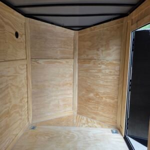 6×10 Cargo Trailer for Sale – Pearl White | 6'9" Interior | 3500 lb Axles | Rear Ramp w/ Flap | D-Rings | Side Door - Image 5