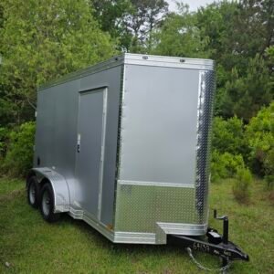 6×12 Enclosed Cargo Trailer – Silver | 7' Interior | Ramp Door | Pro Series