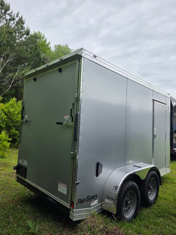 6×12 Enclosed Cargo Trailer – Silver | 7' Interior | Ramp Door | Pro Series