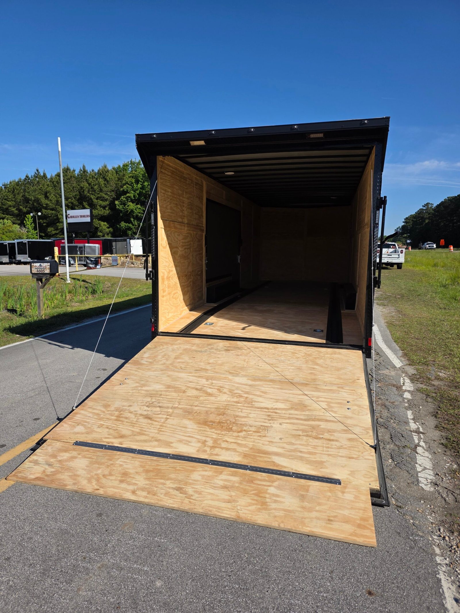 8.5×24 Car Hauler Trailer – Black | Ramp Door | 6