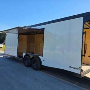 8.5×24 Car Hauler Trailer – Black | Ramp Door | 6'6" Interior | 3500 lb Axles - Image 2