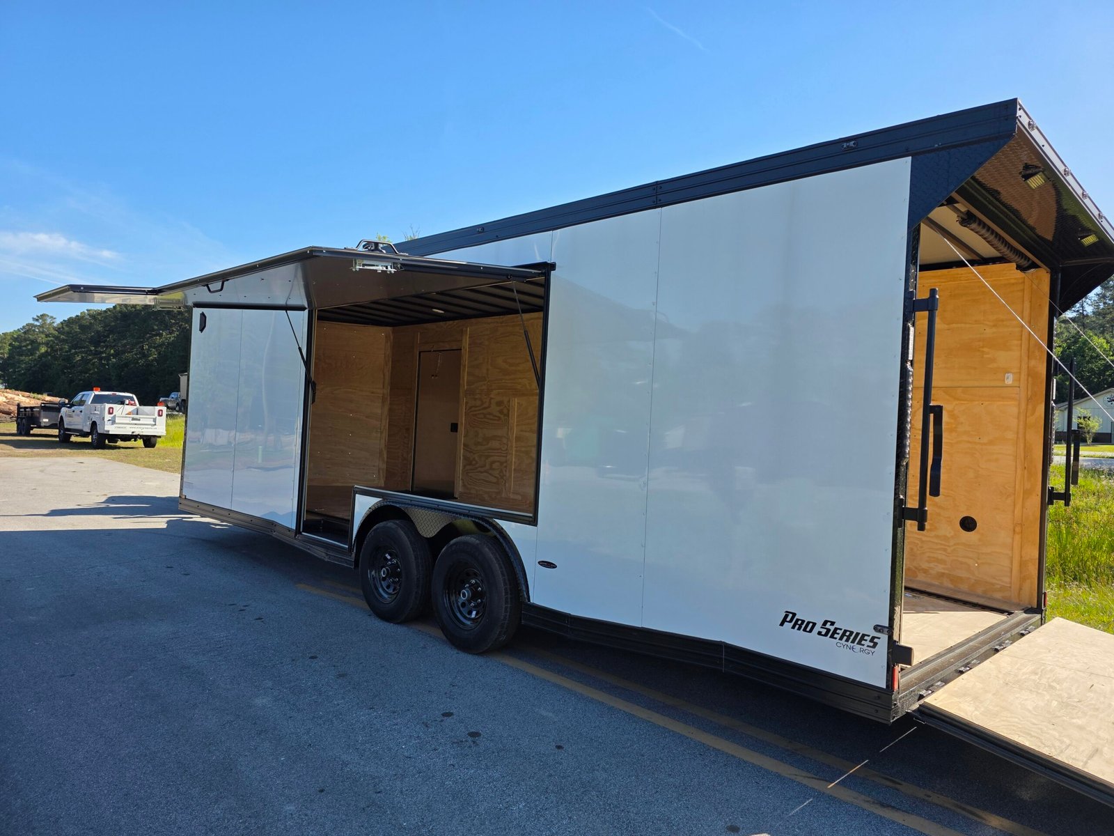8.5×24 Car Hauler Trailer – Black | Ramp Door | 6