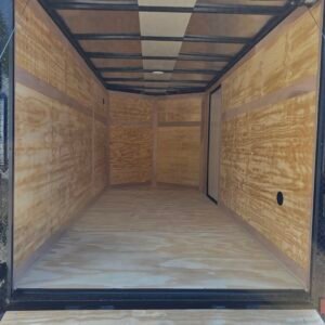 6×12 Cargo Trailer for Sale – Black | 6' Interior | Rear Ramp w/ Flap | Side Door - Image 5