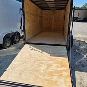 6×12 Cargo Trailer for Sale – Charcoal Gray | 6' Interior | 3500 lb Axles | Rear Ramp w/ Flap | Side Door - Image 4