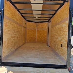 6×12 Cargo Trailer for Sale – Charcoal Gray | 6' Interior | 3500 lb Axles | Rear Ramp w/ Flap | Side Door - Image 5