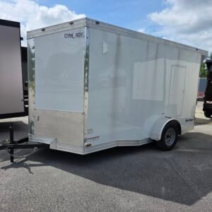 6×12 Enclosed Cargo Trailer – White | 6'9" Interior | Ramp Door | 3500 lb Axles - Image 3
