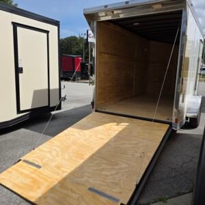 6×12 Enclosed Cargo Trailer – White | 6'9" Interior | Ramp Door | 3500 lb Axles - Image 5