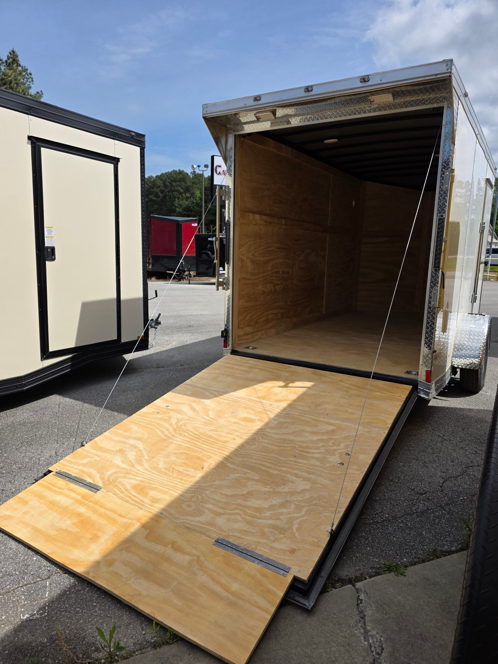 6×12 Enclosed Cargo Trailer – White | 6