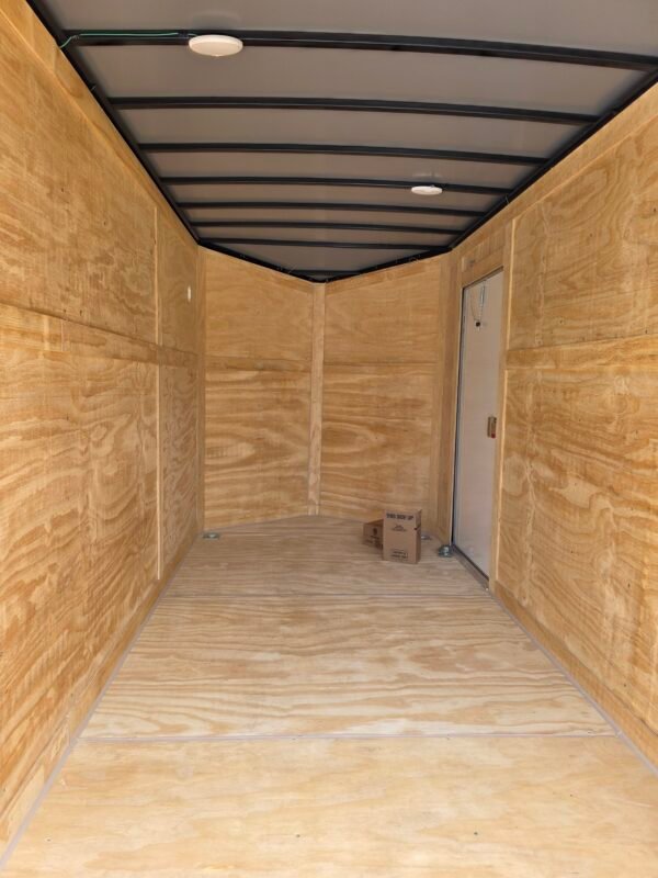 6×12 Enclosed Cargo Trailer – White | 6'9" Interior | Ramp Door | 3500 lb Axles