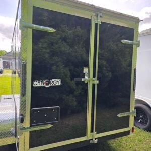 6×12 Enclosed Cargo Trailer – Black | Double Rear Doors | 6'3" Interior | Side Door - Image 3