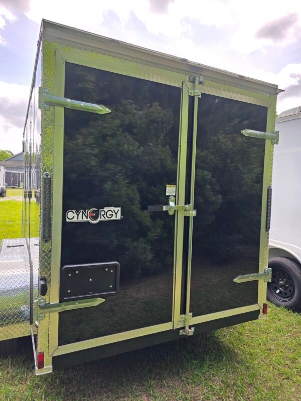 6×12 Enclosed Cargo Trailer – Black | Double Rear Doors | 6'3" Interior | Side Door