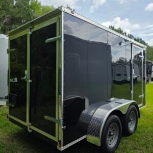 6×12 Enclosed Cargo Trailer – Black | Double Rear Doors | 6'3" Interior | Side Door - Image 4