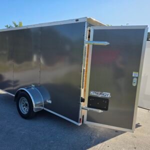 6×12 Cargo Trailer for Sale – Charcoal Gray | 6' Interior | Barn Doors | Utility Trailer - Image 5