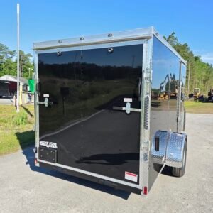6×12 Enclosed Cargo Trailer – Black | Ramp Door | 3500 lb Axles | 6' Interior - Image 2