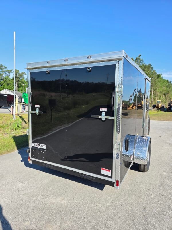 6×12 Enclosed Cargo Trailer – Black | Ramp Door | 3500 lb Axles | 6' Interior