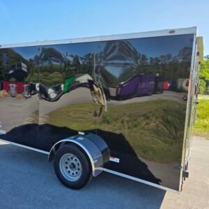 6×12 Enclosed Cargo Trailer – Black | Ramp Door | 3500 lb Axles | 6' Interior - Image 3