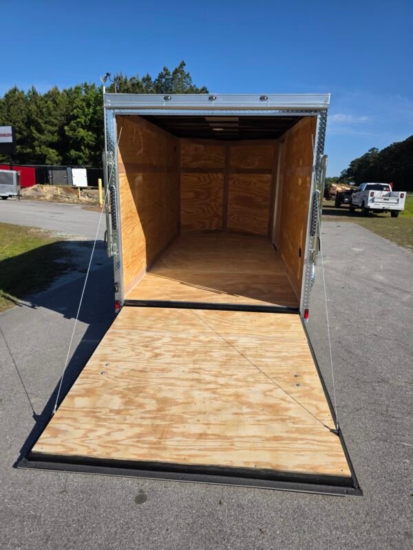 6×12 Enclosed Cargo Trailer – Black | Ramp Door | 3500 lb Axles | 6' Interior