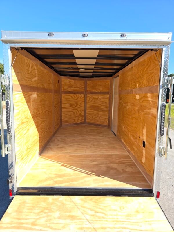 6×12 Enclosed Cargo Trailer – Black | Ramp Door | 3500 lb Axles | 6' Interior