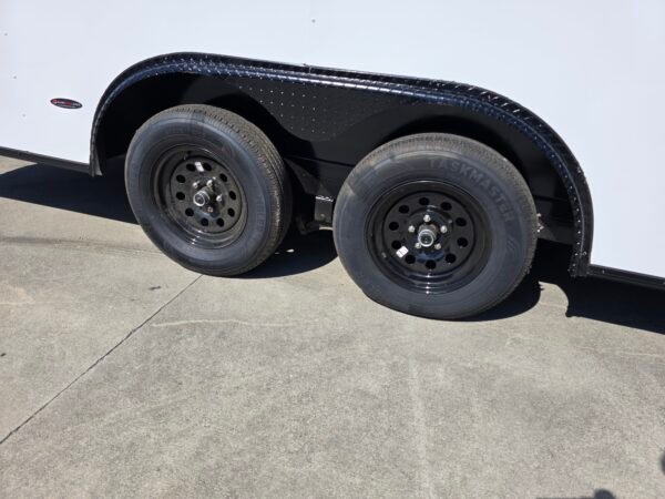 8.5×20 Car Hauler Trailer – White | 7' Interior | Ramp Door | 3500 lb Axles