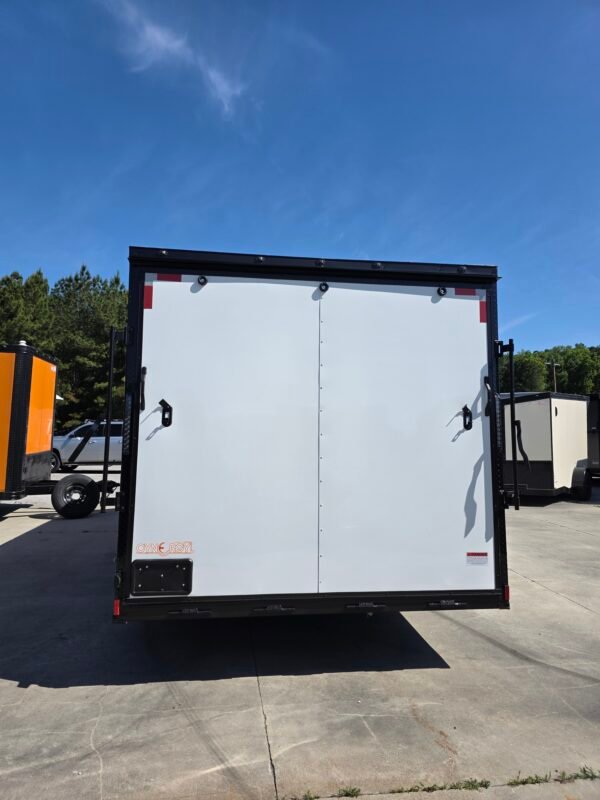 8.5×20 Car Hauler Trailer – White | 7' Interior | Ramp Door | 3500 lb Axles