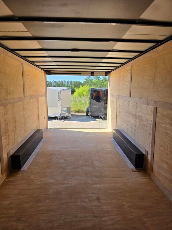 8.5×20 Car Hauler Trailer – White | 7' Interior | Ramp Door | 3500 lb Axles