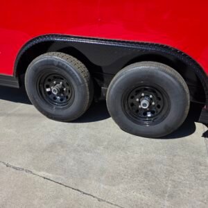 8.5×20 Enclosed Car Hauler for Sale – Red | 7' Interior | Ramp Door | Heavy Duty - Image 2