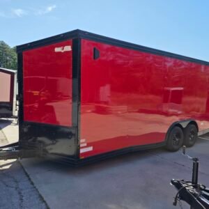 8.5×20 Enclosed Car Hauler for Sale – Red | 7' Interior | Ramp Door | Heavy Duty - Image 5