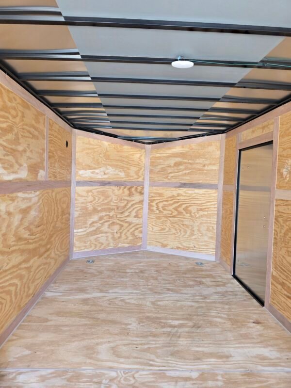 8.5×20 Enclosed Car Hauler for Sale – Red | 7' Interior | Ramp Door | Heavy Duty