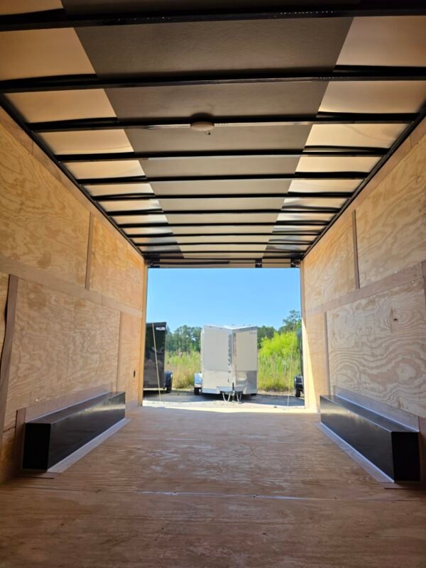 8.5×20 Enclosed Car Hauler for Sale – Red | 7' Interior | Ramp Door | Heavy Duty