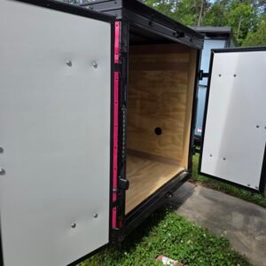 5×10 Cargo Trailer for Sale – Pink | 5' Interior | 2990 lb Axles | Side Door | Compact Utility Trailer - Image 4