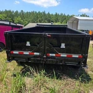 7×14 Dump Trailer for Sale – Black | 2' Sides | 14 Ply Tires | Rear Double Doors - Image 6