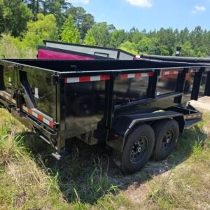 7×14 Dump Trailer for Sale – Black | 2' Sides | 14 Ply Tires | Rear Double Doors - Image 5
