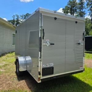6×12 Enclosed Cargo Trailer for Sale – Dove Gray | Rear Ramp Door | 3500 lb Axles | 6' Interior - Image 3