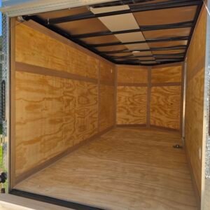 6×12 Enclosed Cargo Trailer for Sale – Dove Gray | Rear Ramp Door | 3500 lb Axles | 6' Interior - Image 4