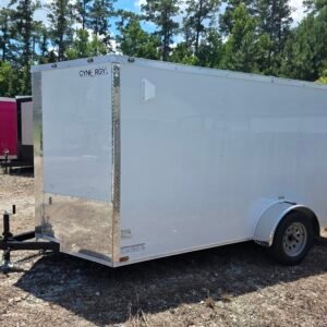 6×12 White Cargo Trailer | Rear Ramp Door | 3500 lb Axles | 6' Interior - Image 2