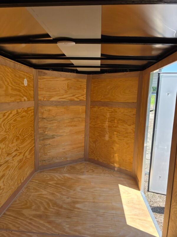 6×12 White Cargo Trailer | Rear Ramp Door | 3500 lb Axles | 6' Interior