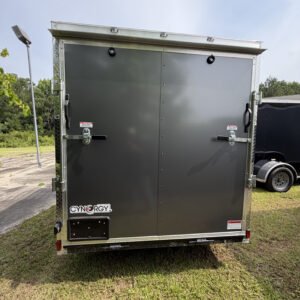 6×12 Charcoal Gray Cargo Trailer | Rear Ramp Door | 6' Interior | 3500 lb Axles - Image 2