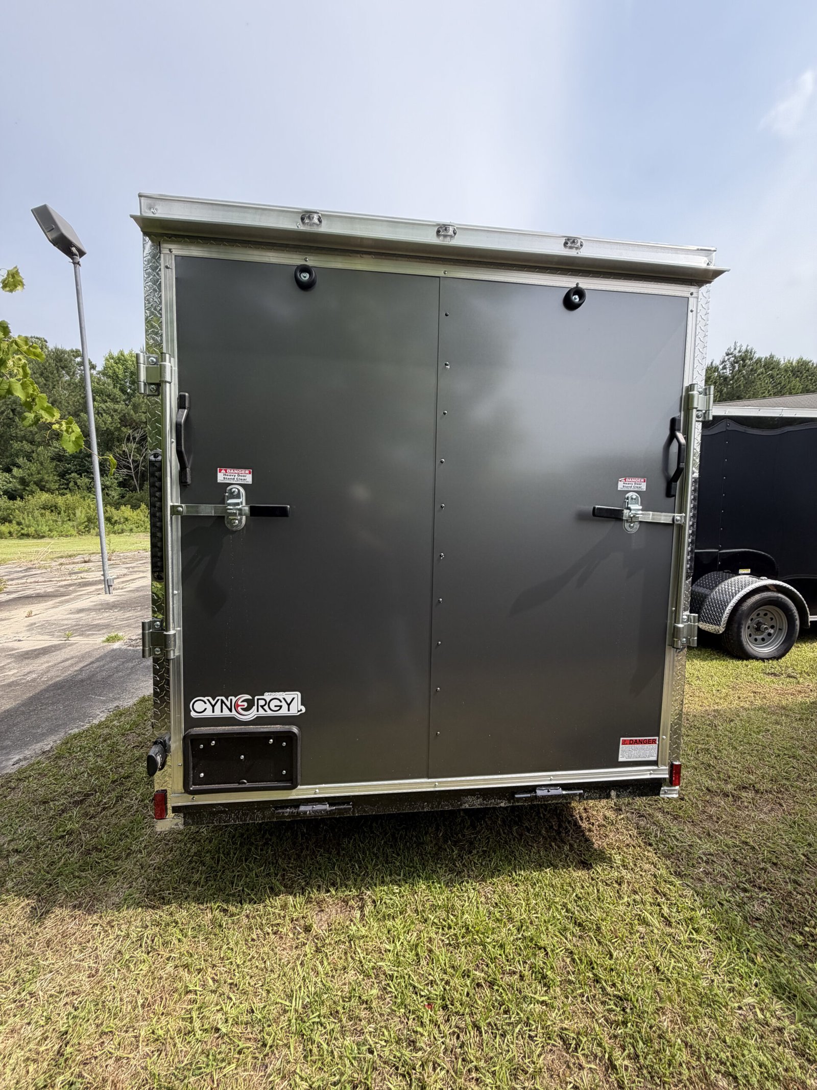 6×12 Charcoal Gray Cargo Trailer | Rear Ramp Door | 6