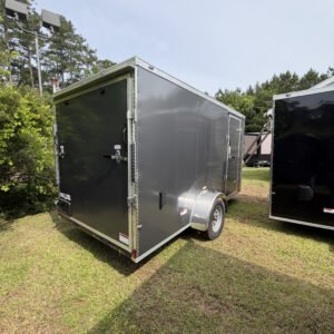 6×12 Charcoal Gray Cargo Trailer | Rear Ramp Door | 6' Interior | 3500 lb Axles - Image 3