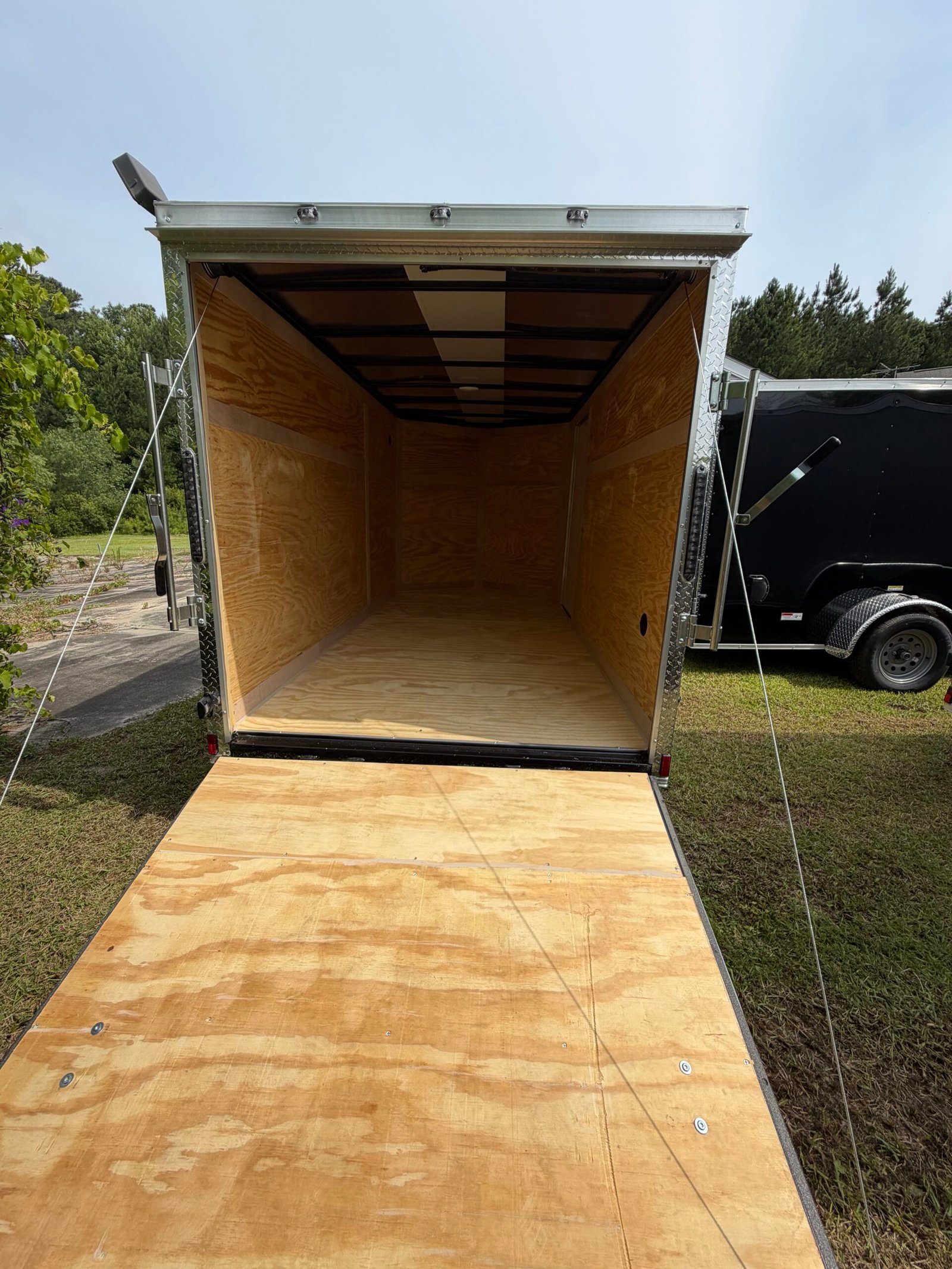 6×12 Charcoal Gray Cargo Trailer | Rear Ramp Door | 6