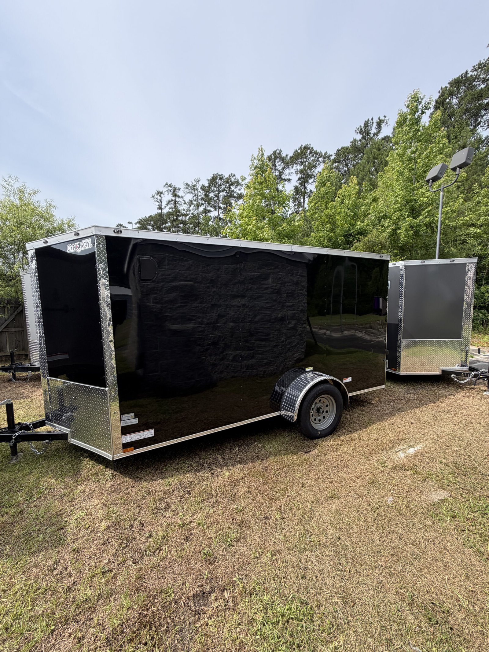6×12 Black Cargo Trailer | Rear Ramp Door | 3500 lb Axles | 6