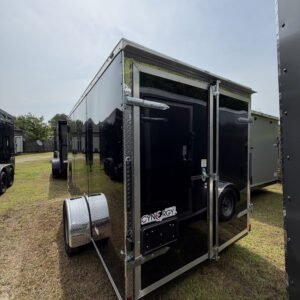 6×12 Black Cargo Trailer | Rear Ramp Door | 3500 lb Axles | 6' Interior - Image 3