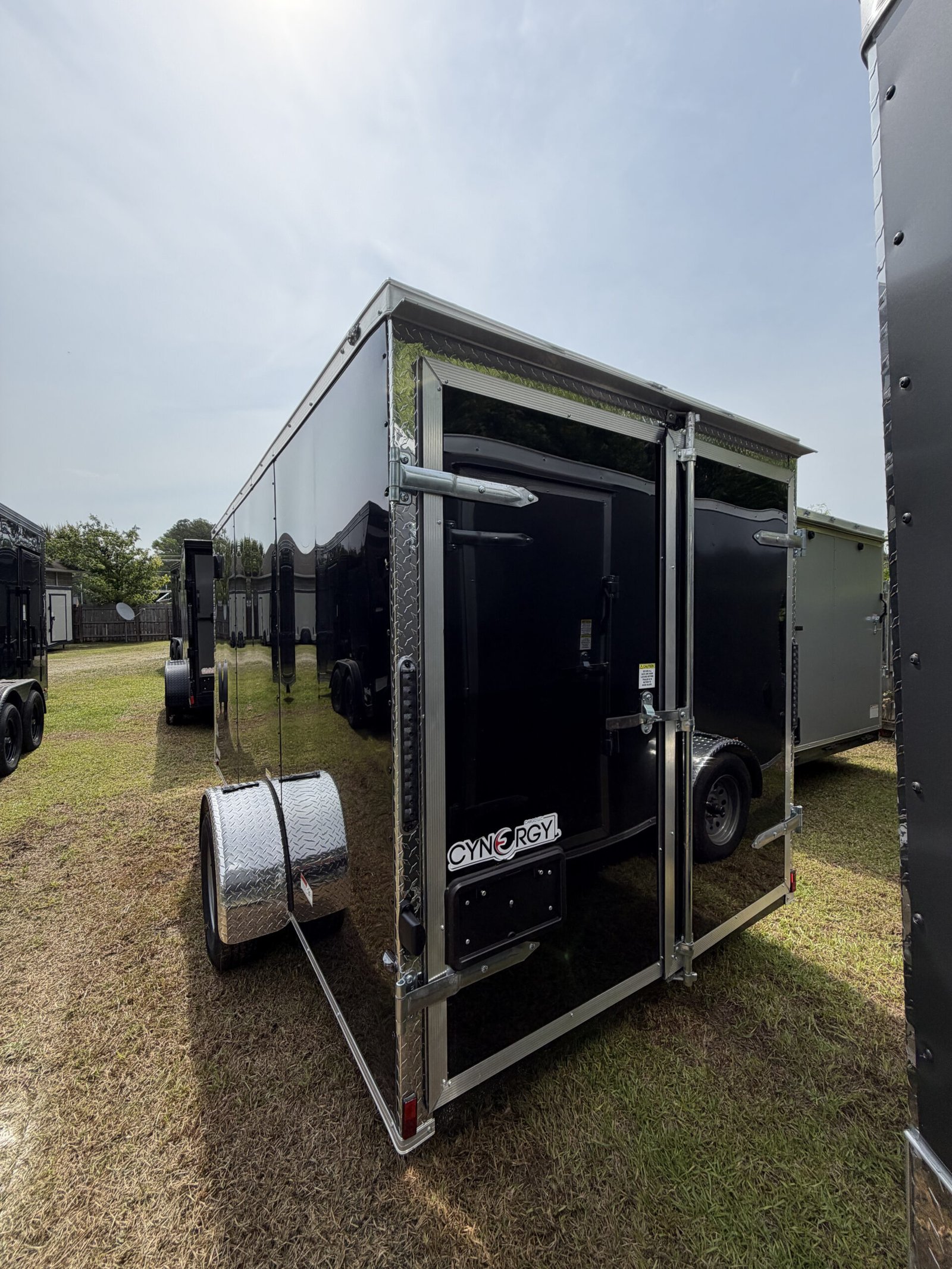 6×12 Black Cargo Trailer | Rear Ramp Door | 3500 lb Axles | 6