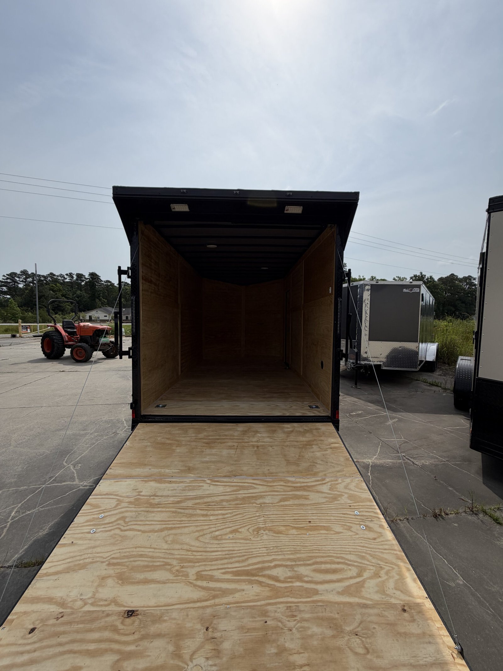 7×14 Enclosed Cargo Trailer for Sale – Black | 7