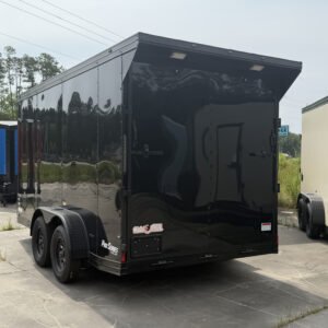 7×14 Enclosed Cargo Trailer for Sale – Black | 7' Interior | 4 D-Rings | 3500 lb Axles - Image 3