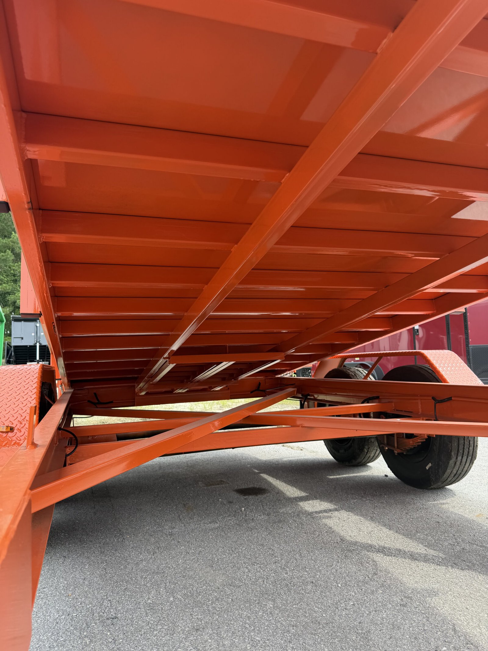 7×16 Dump Trailer for Sale – Orange | 4
