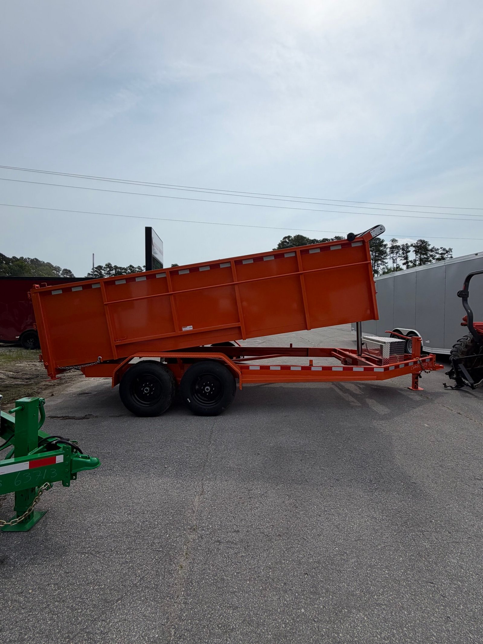 7×16 Dump Trailer for Sale – Orange | 4